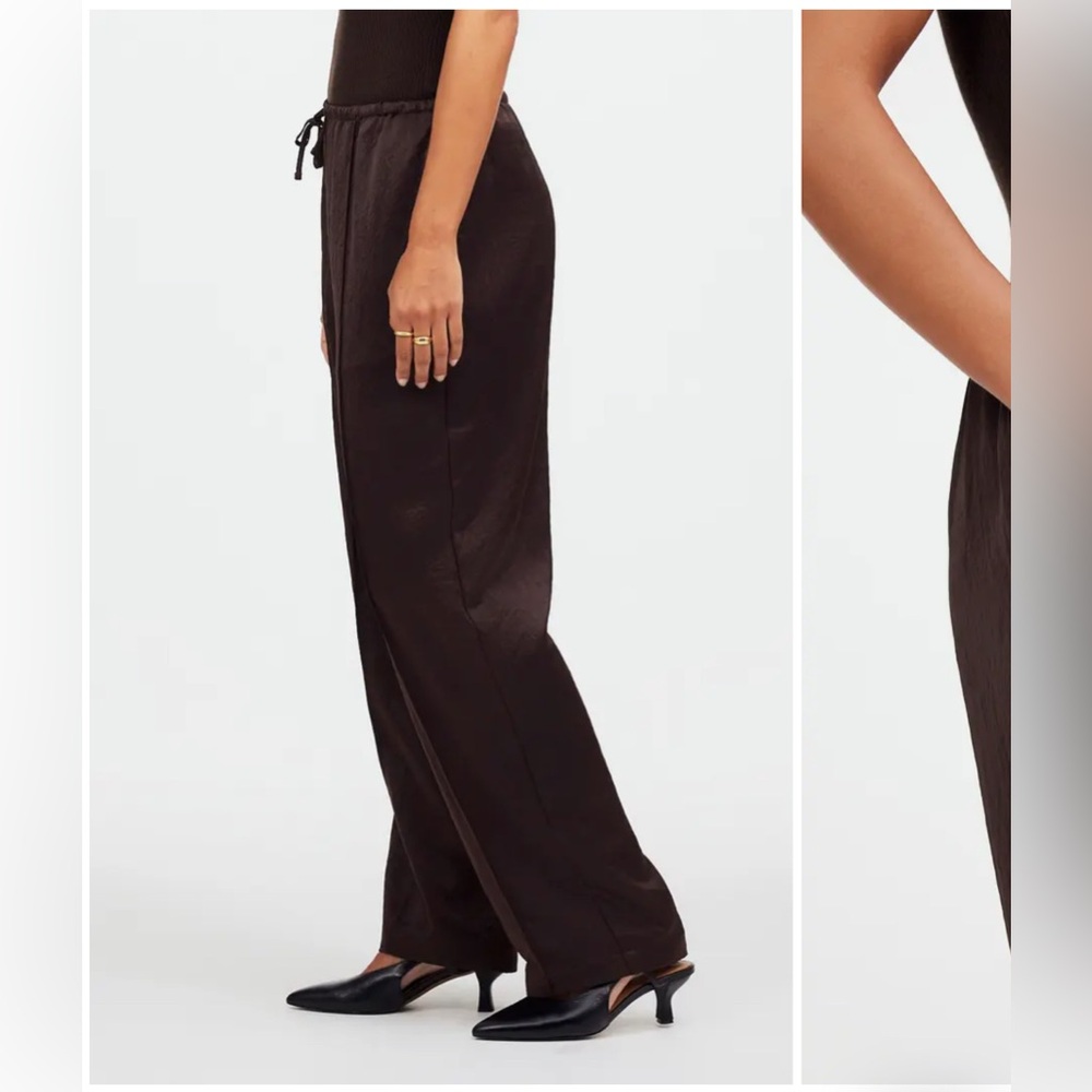 Madewell Chocolate Brown Satin Pants